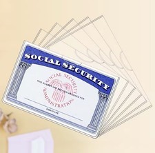 2x Social Security Card Protector Sleeves/New Medicare Card Protector Sleeves picture