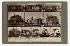 1887 Composite Cabinet Card Photo Marshalltown, Iowa Soldiers Home picture