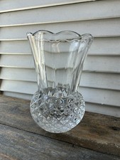 Vintage 1989 Crystal D Adriana Blarney Scottish Thistle vase 24% Lead Crystal picture