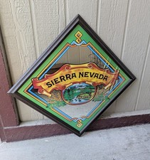Vintage Sierra Nevada Brewing Beer Wall Mirror Diamond Bar Pub Sign Advertising picture