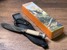 NIB Marbles Northwoods Big Game Skinner Curly Maple/Alum Black Leather Sheath picture