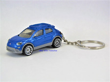 Fiat 500X Keychain 3D Ring 2016 2017 2018 2019 2020 Blue Collectible Novelty B picture