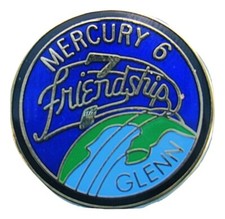 NASA Winco PIN vtg MERCURY 6 Friendship 7 - John GLENN 1st US Astronaut in ORBIT picture