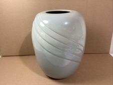 Huge Gray 12” McCoy Art Pottery Vase 80s Deco Revival Marked 458 USA picture