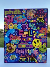 🌈 Vintage Lisa Frank Groovy Phat Smiley Fantastic Fashions 2 Pocket Folder Y2K picture
