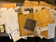 Lot of WWII Bombardiers Documents Photo Cards + Plaque Veterans Group picture