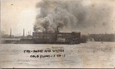 Fire Smoke & Water Colo Flood 3-20-13 RPPC Real Photo Postcard TPR27 picture