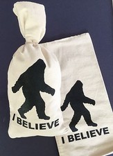 1 BIG FOOT / SASQUATCH .. Canvas Bag.. Sack..Money Bank Coin Bag  - (9