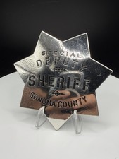 Franklin Mint .925 Sterling Silver Special Sonoma County Western Replica Badge picture