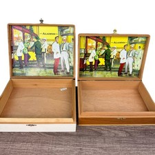 BUNDLE of 2x JRE Tobacco Farm Aladino Robusto/Toro Empty Wood Cigar Boxes picture