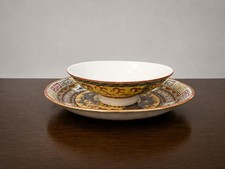 Vintage Yuet Tung China Works Dragon Tea Bowl & Saucer Hong Kong Hand Painted picture