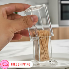 1pc Toothpick Holder Portable Toothpick Box Clear Acrylic Toothpick Storage Box picture