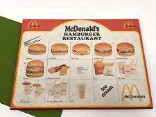 Vintage 1982 McDonald's Hanburger Restaurant Wood Menu Wall Plaque French picture
