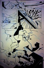 Supermansion 2017 #2C Original MATT HEBB Hand-Drawn Interior Titan Comics Page picture