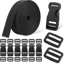 1-Inch Webbing Strap and Buckle Kit Heavy Duty Polyester for DIY Repair Projects picture