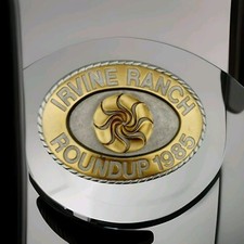 Vtg The Irvine Company 1985 3rd Edition Collectors Western Ranch Belt Buckle picture