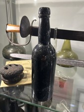 1800’s Shipwreck Bottle Pirate Black Glass Antique Nautical picture