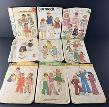 Vintage Kid’s Sewing Patterns x9-Simplicity McCalls 60s 70s 80s- Sizes 1-5- CUT picture