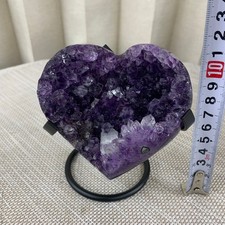 440G Natural Brazilian amethyst hand cut heart-shaped decoratio picture