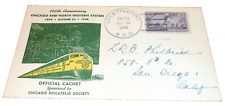 OCTOBER 1948 C&NW RAILWAY 100th ANNIVERSARY ENVELOPE WITH SPECIAL CACHET G picture