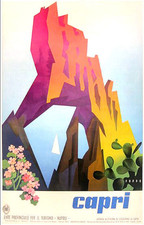 Vintage Capri Travel Poster Print picture