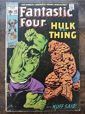 Fantastic Four #112 1971 BIG KEY The Thing Vs. Hulk MCU Iconic Cover picture
