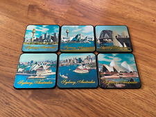 Sydney Opera House Australia beautiful souvenir set of 6 cork drink coasters NEW picture