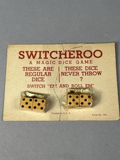 Switcheroo Magic Dice Game Craps Cheaters Novelty NOS Never Throw a 7, NOS picture