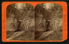 b268, James D. Hope Stereoview, #1, Entrance, Watkins Glen, NY, 1870s picture