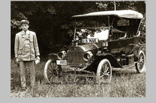 1925 US Mail Truck PHOTO Mail Delivery Vintage Post Service Rural Carrier picture
