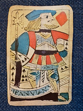 c1703 Jean Valet Thiers French Jack Diamonds Playing Card Auvergne Antique picture