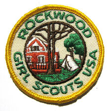 Vintage 1960's Girl Scout ROCKWOOD NATIONAL CAMP CENTER PATCH Potomac Maryland picture