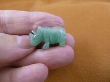 (Y-RHI-525) Green RHINOCEROS little Rhino RHINOS gemstone FIGURINE Aventurine picture