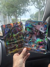 Pokémon TCG Jumbo Card Lot M Lucario EX 55a/111 & Lycanroc GX SM14 Oversized picture
