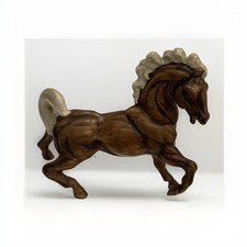 VTG OOAK Ceramic Brown Chestnut Horse Figurine 9” Tall Wavy Hair Hobbyist Piece picture