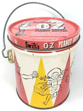 Antique 1940s Advertising Tin Swift's Wizard Of Oz Peanut Butter American Can Co picture