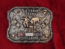 Rodeo BULLFIGHTER Champion☆1976☆La Feria Texas☆X~Treme☆Trophy Buckle☆Rare☆T02 picture