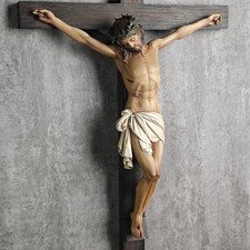 Large Jesus Christ on Cross Crucifix Religious Christian Wall Art Gift 24 inch picture