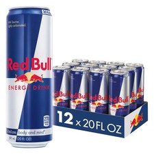 Red Bull Energy Drink with 189mg Caffeine plus 20 Fl Oz, Pack of 12 Cans picture