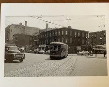 1951 Bed-Stuy Brooklyn Trolley BMT Ralph Av S @ Fulton New York City NYC Photo picture