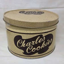 VTG 1960's Charles Cookie Tin 8.5