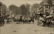 Winthrop ME Spectacular Street Scene Taxidermy Advertising Wagon RPPC picture