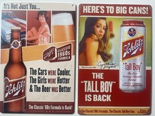 Schlitz Beer Malt Liquor Sign Lot - SLIGHTLY DINGED READ DESCRIPTION picture