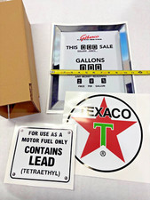 Texaco Vintage Gas Pump Sticker kit for Door Mural/Fridge Wrap great 4  Man Cave picture