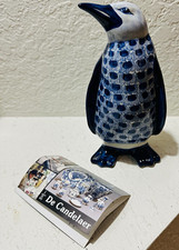 De Candelaar Delft Blue Penguin Ceramic Bird Figurine, Handmade picture