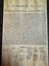 United States Declaration of Independence 1823 William Stone Facsimile, Postcard picture