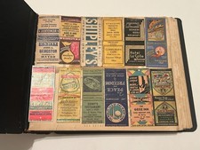 Vtg 1940s Matchbook Collection Scrapbook Lot of 119 Advertising Match Covers picture