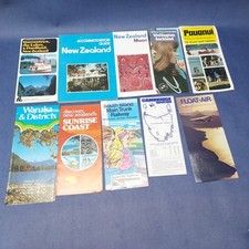 Vintage Souvenir 70's Travel Guides & Maps Of New Zealand Lot Of 10 picture