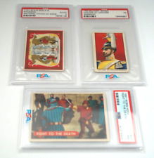 Set of 3 PSA Graded Vintage Tobacco Military Card. t79 Military Series FEZ picture