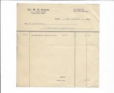 1926 DR. W.S. AUSTIN CHURCH AVE KNOXVILLE TENN TENNESSEE LETTERHEAD LETTER picture